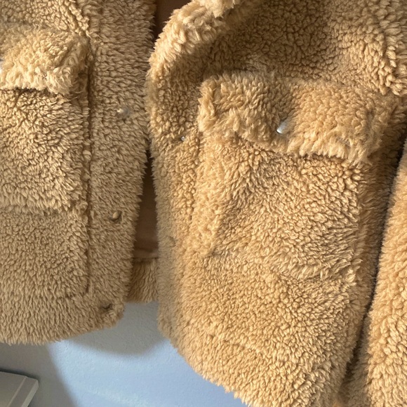Sherpa tan crop jacket - Picture 5 of 11
